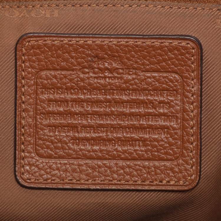 Pre Owned Coach Brown Pebbled Leather Prairie Satchel