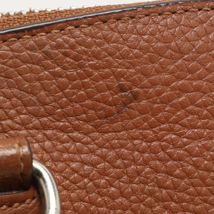 Pre Owned Coach Brown Pebbled Leather Prairie Satchel