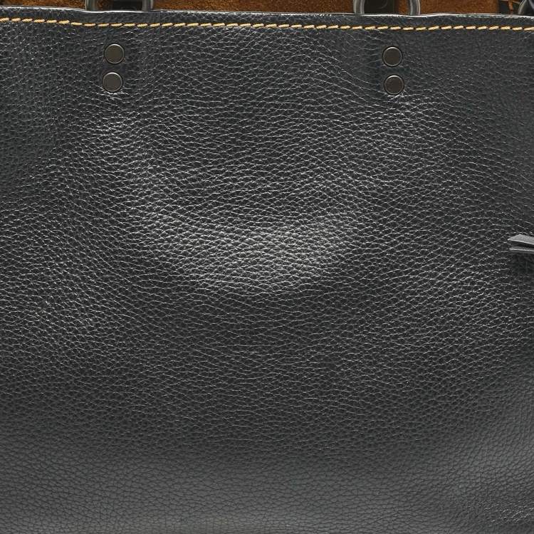 Pre Owned Coach Black Leather Rogue 31 Tote