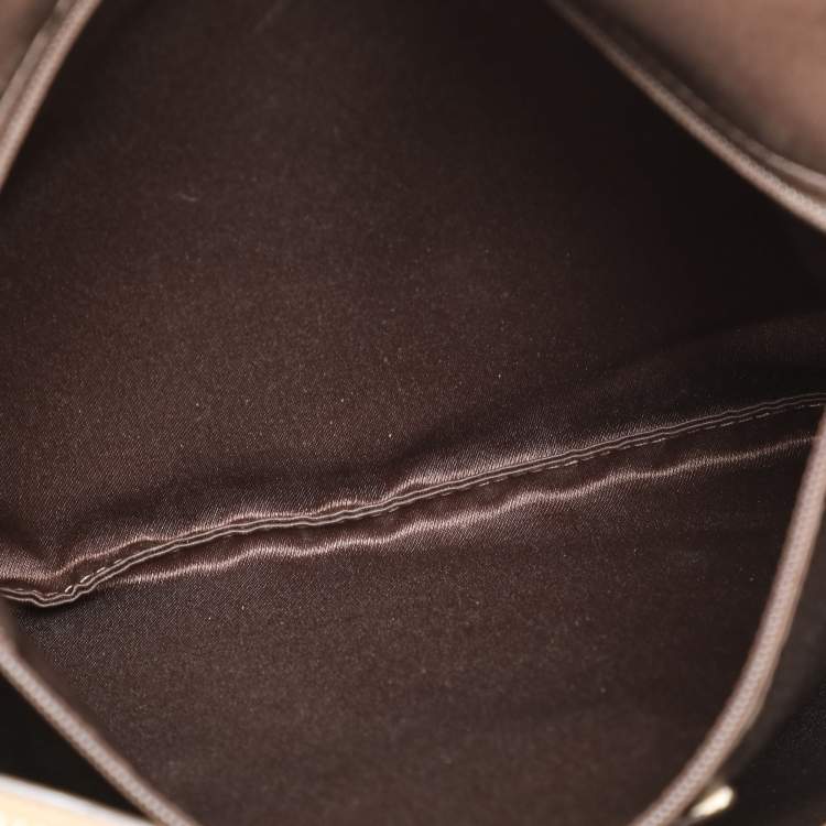 Pre Owned Coach Multicolor Python Embossed Leather Turn Lock Top Handle Bag