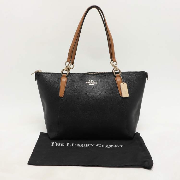 Pre Owned Coach Black Leather Ava Tote