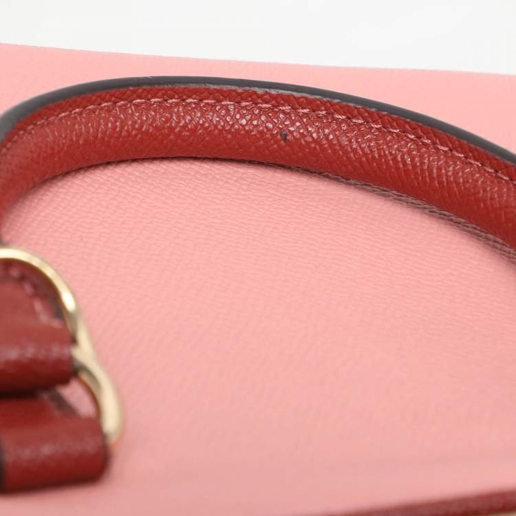 Pre Owned Coach Tri-Color Beige Leather Sydney Satchel