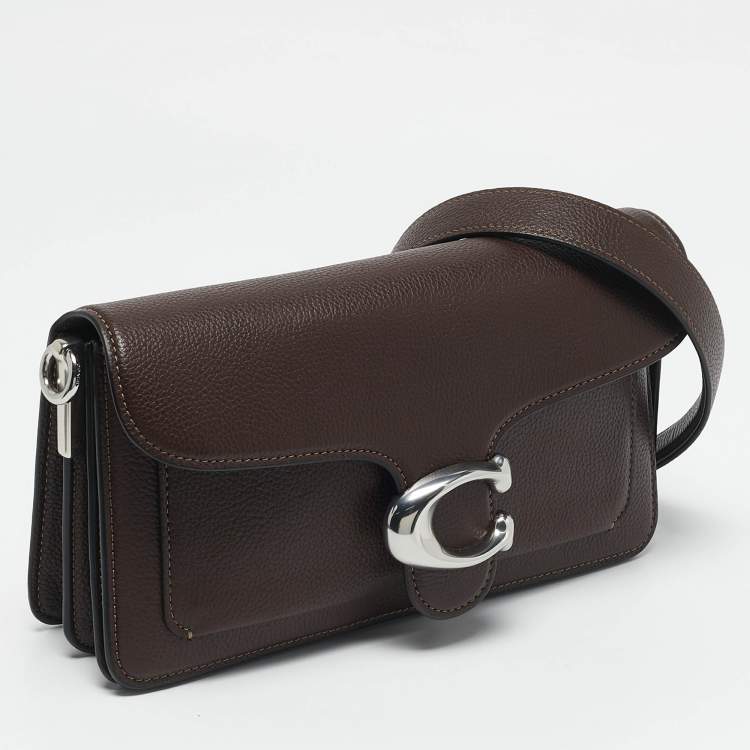 Pre Owned Coach Dark Brown Leather Tabby 26 Shoulder Bag