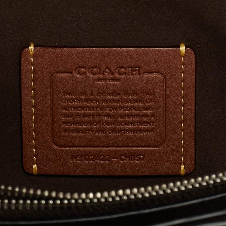 Pre Owned Coach Dark Brown Leather Tabby 26 Shoulder Bag