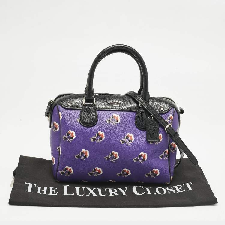 Pre Owned Coach Multicolor Floral Print Coated Canvas Mini Bennett Satchel