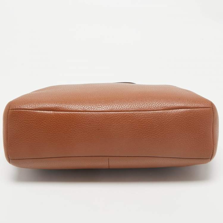 Pre Owned Coach Brown Pebbled Leather Prairie Satchel