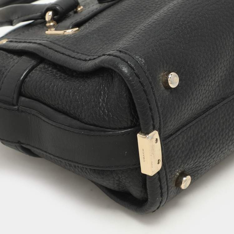 Pre Owned Coach Black Leather Swagger 20 Tote