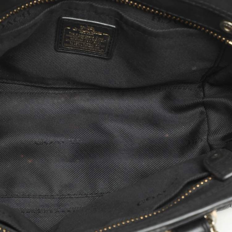 Pre Owned Coach Black Leather Swagger 20 Tote