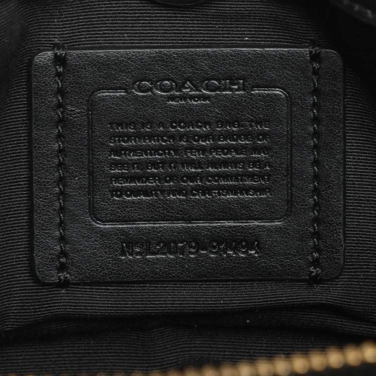 Pre Owned Coach Brown/Black Signature Coated Canvas and Leather Mini Lillie Carryall Satchel