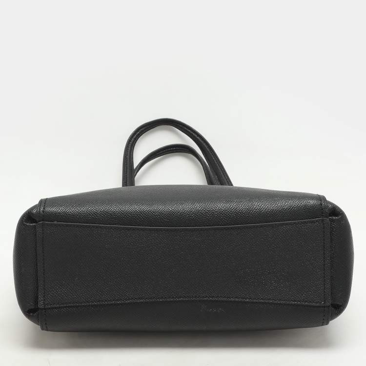 Pre Owned Coach Black Leather Mini Brooke Carryall Satchel