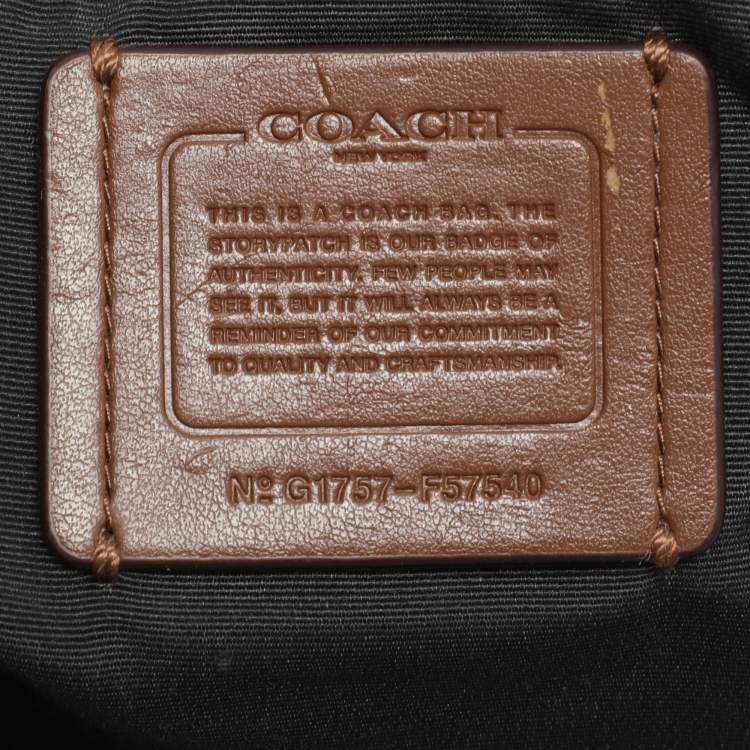 Pre Owned Coach Dark Brown/Grey Jacquard Canvas and Leather Legacy Lexy Shoulder Bag