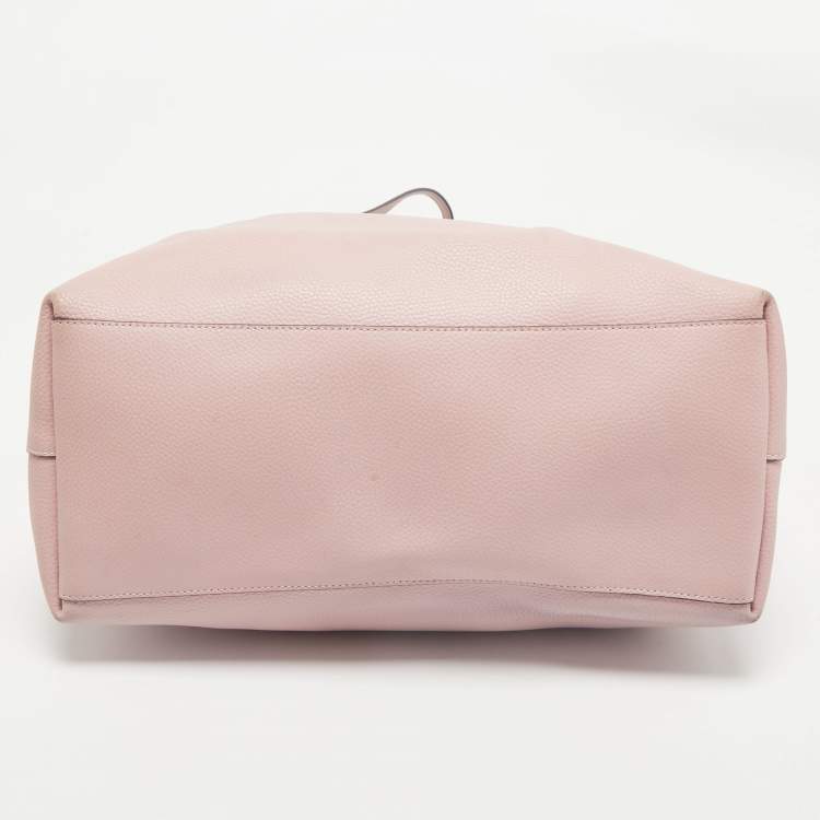 Pre Owned Coach Pink Leather Large Town Tote