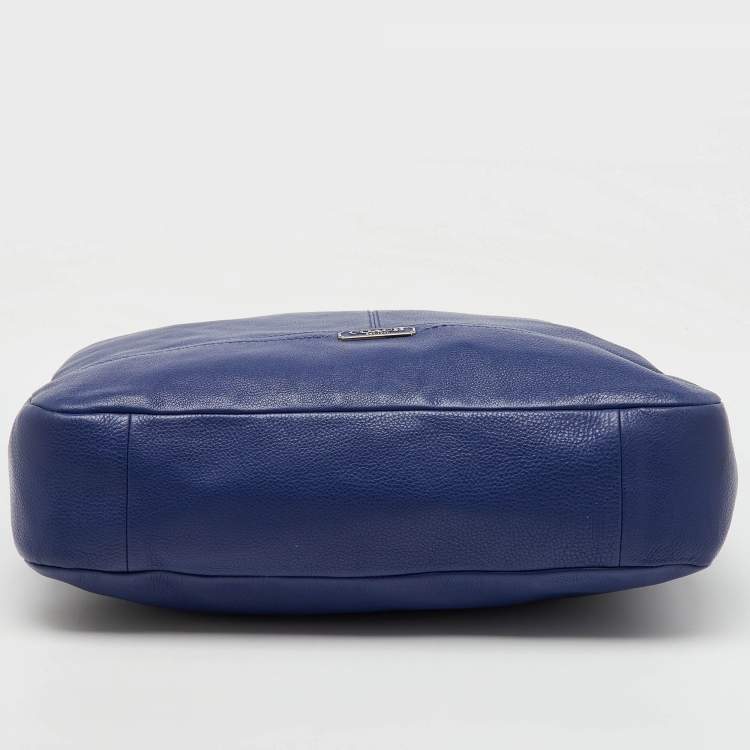 Pre Owned Coach Blue Pebble Leather Park Hobo