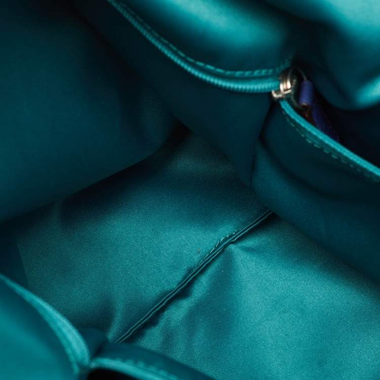 Pre Owned Coach Blue Pebble Leather Park Hobo