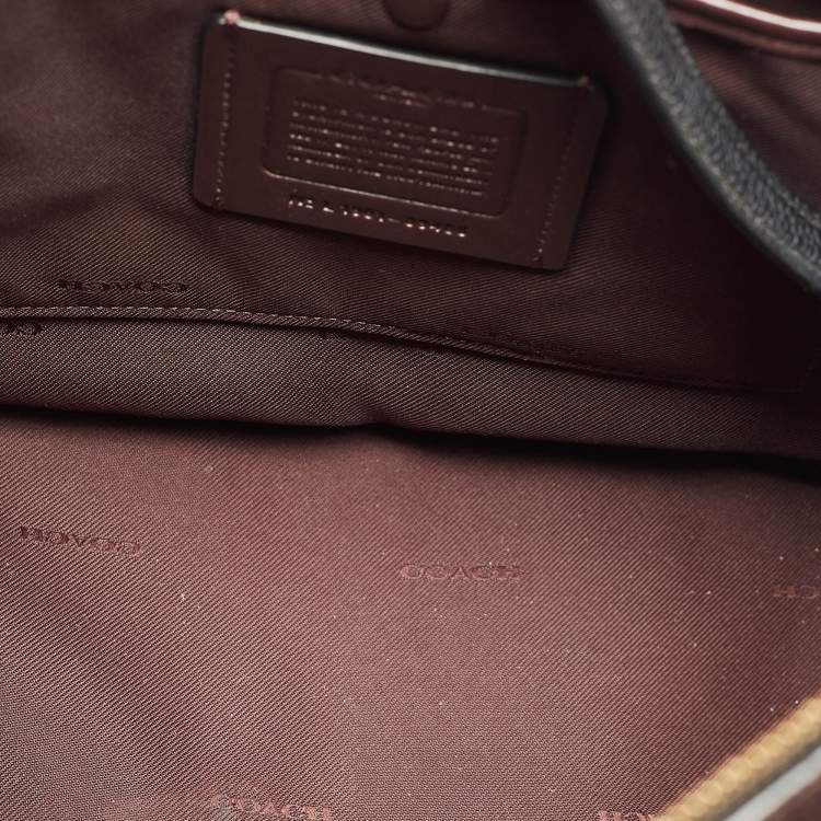 Pre Owned Coach Black Leather and Suede Lora Carryall Satchel