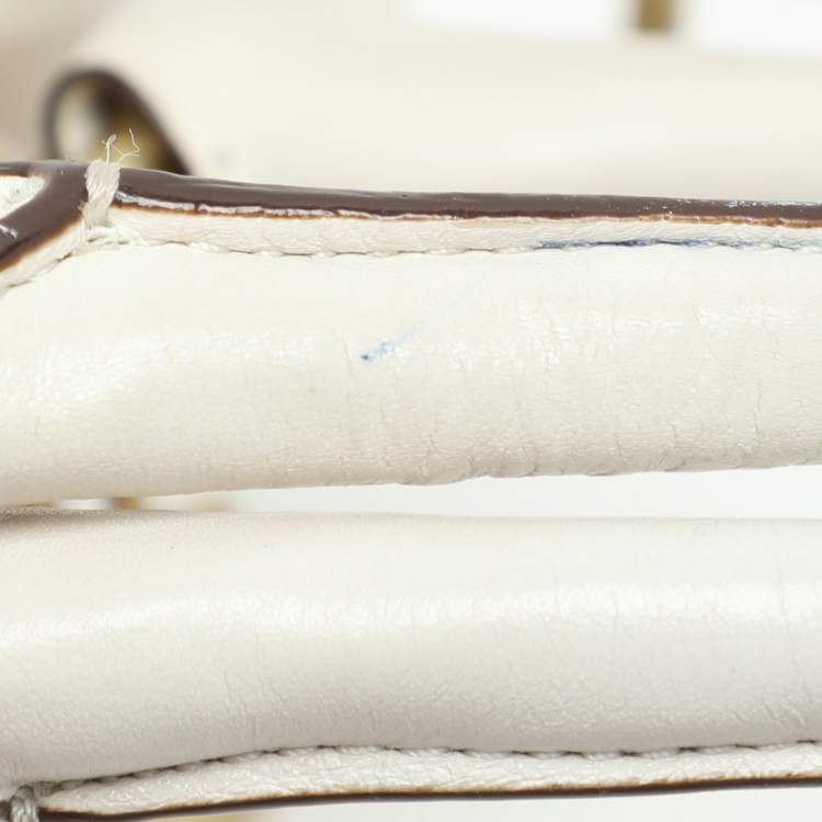 Pre Owned Coach White Leather Julianne Tote