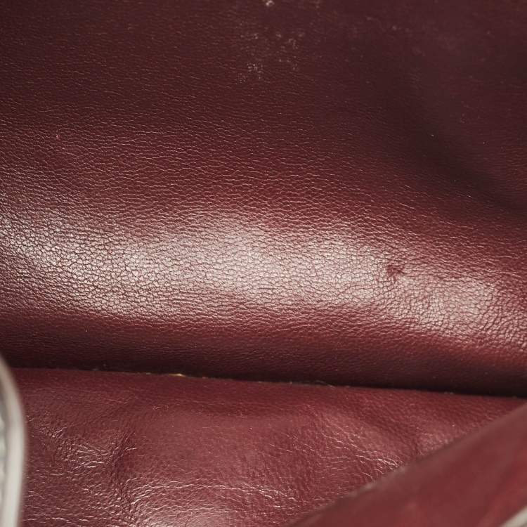 Pre Owned Coach Grey Ombre Leather Western Rivets Dinky 24 Shoulder Bag