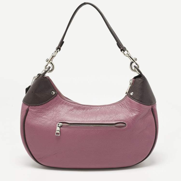 Pre Owned Coach Pink/Burgundy Leather Mara Hobo