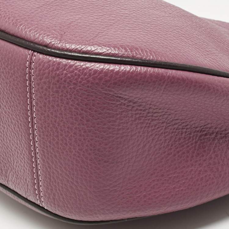 Pre Owned Coach Pink/Burgundy Leather Mara Hobo