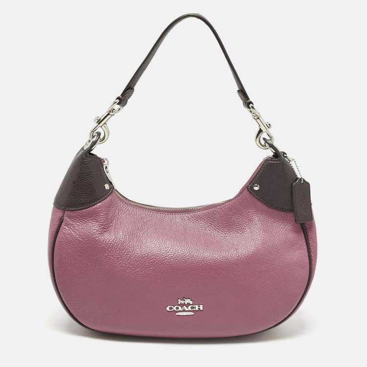 Pre Owned Coach Pink/Burgundy Leather Mara Hobo