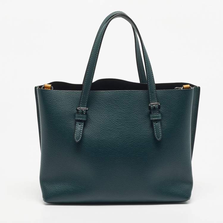 Pre Owned Coach Dark Green Leather Mollie 25 Tote