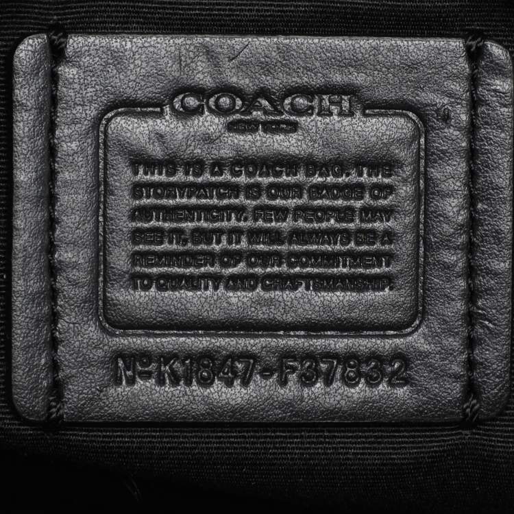 Pre Owned Coach Black Leather Avary Carryall Satchel