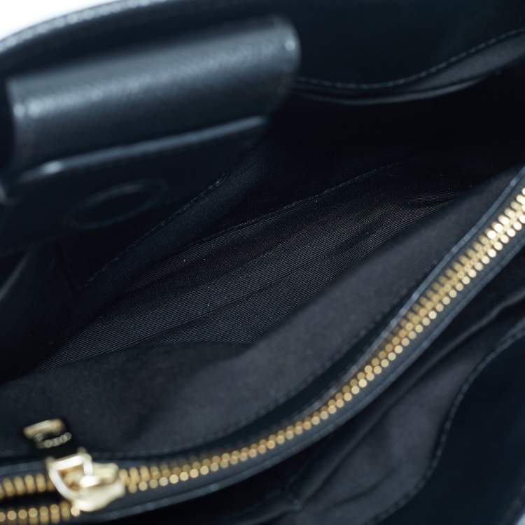 Pre Owned Coach Black Leather Margot Carryall Satchel