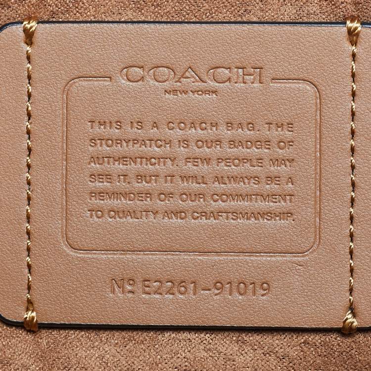 Pre Owned Coach Black/Brown Signature Coated Canvas and Leather Klare Crossbody Bag