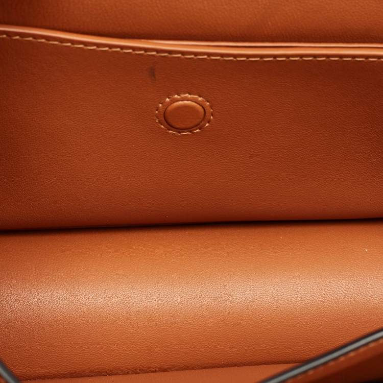 Pre Owned Coach Black Leather Bandit Logo Plaque Flap Crossbody Bag