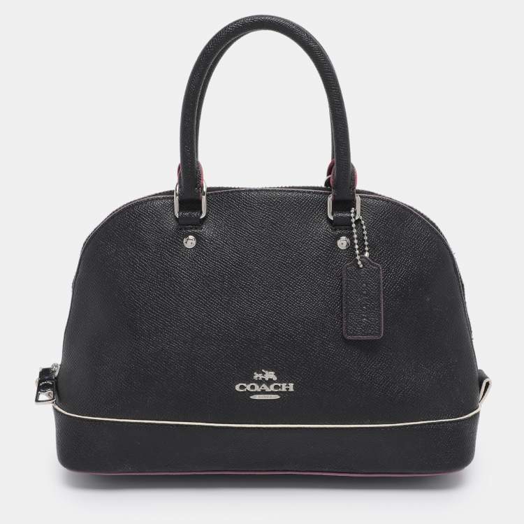 Pre Owned Coach Black Leather Mini Sierra Satchel