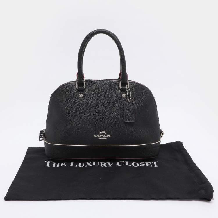 Pre Owned Coach Black Leather Mini Sierra Satchel
