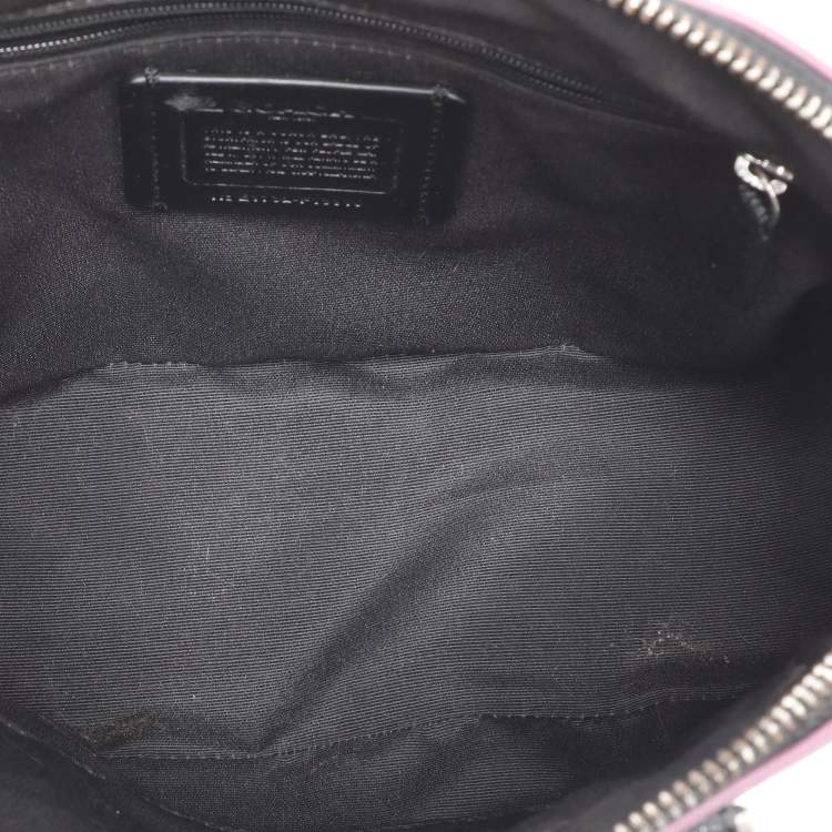 Pre Owned Coach Black Leather Mini Sierra Satchel