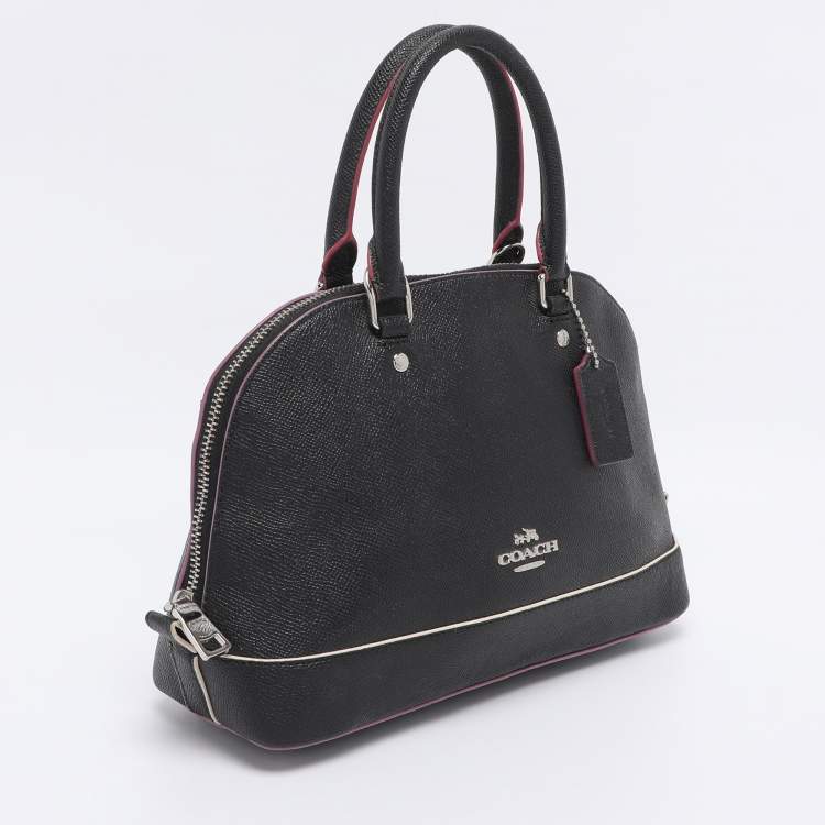 Pre Owned Coach Black Leather Mini Sierra Satchel
