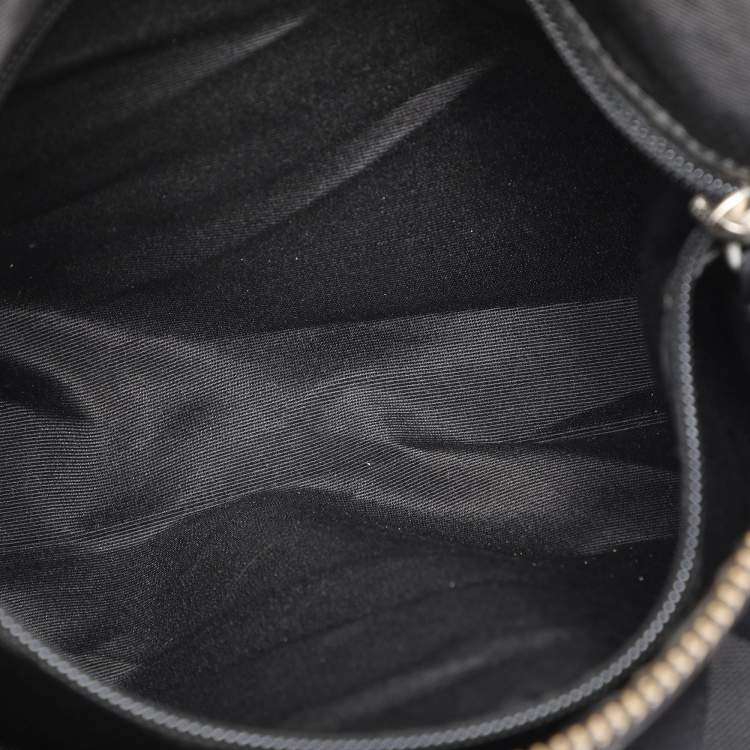 Pre Owned Coach Black/Grey Canvas and Leather Legacy Courtenay Hobo