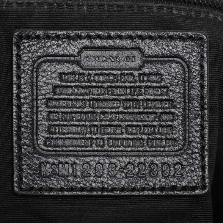 Pre Owned Coach Black/Grey Canvas and Leather Legacy Courtenay Hobo
