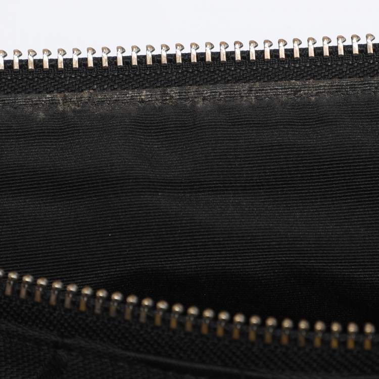 Pre Owned Coach Black/Grey Canvas and Leather Legacy Courtenay Hobo