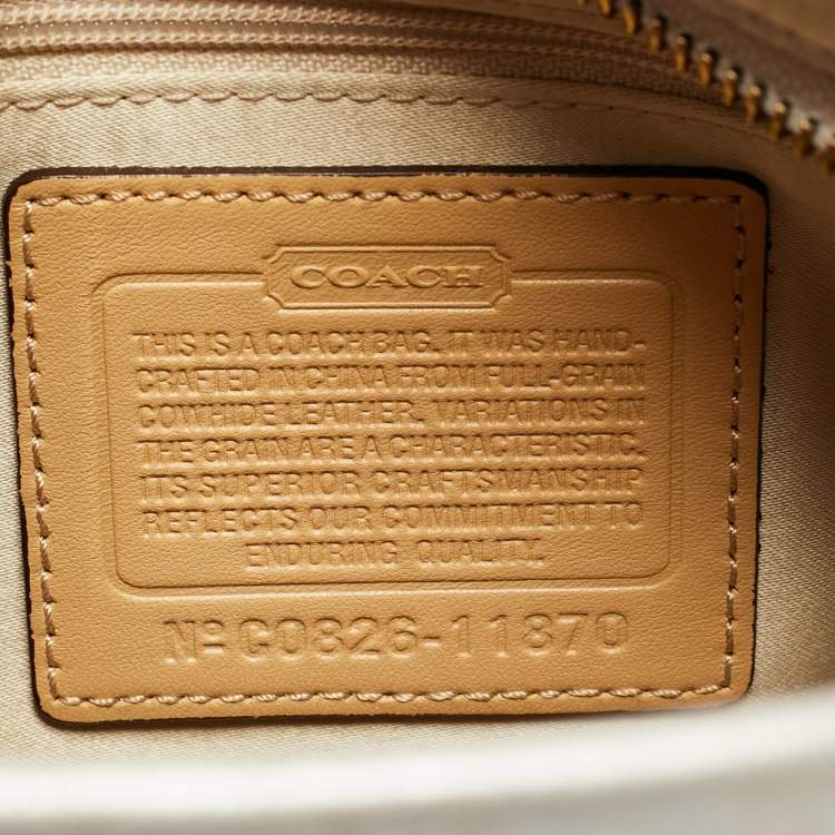 Pre Owned Coach Silver Leather Carly Hobo