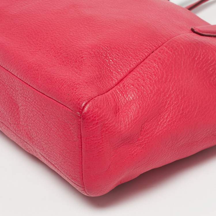Pre Owned Coach Pink Leather Small Kelsey Satchel