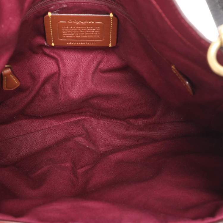 Pre Owned Coach Multicolor Coated Canvas and Leather Colorblock Dalton Shoulder Bag 