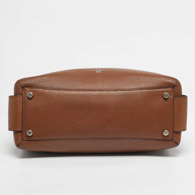 Pre Owned Coach Brown Leather Brooklyn Carryall Satchel