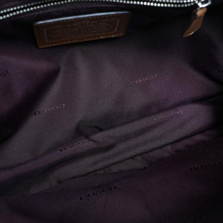 Pre Owned Coach Brown Leather Brooklyn Carryall Satchel