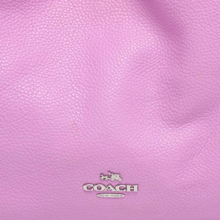 Pre Owned Coach Pink Leather Edie Shoulder Bag