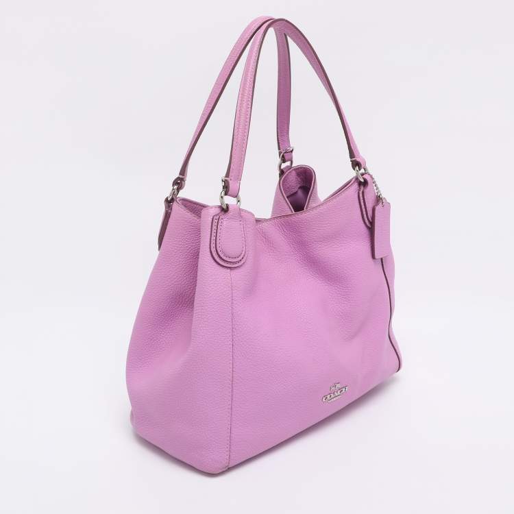 Pre Owned Coach Pink Leather Edie Shoulder Bag