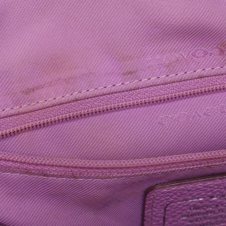 Pre Owned Coach Pink Leather Edie Shoulder Bag