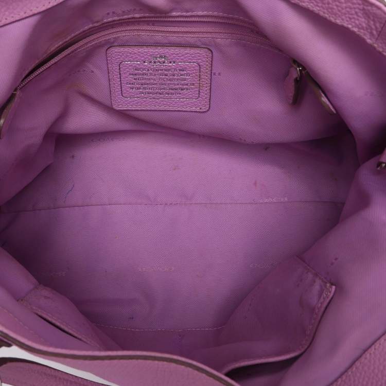 Pre Owned Coach Pink Leather Edie Shoulder Bag
