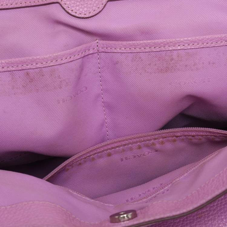 Pre Owned Coach Pink Leather Edie Shoulder Bag