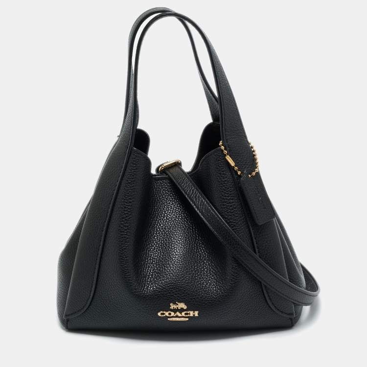 Pre Owned Coach Black Leather Hadley 21 Hobo