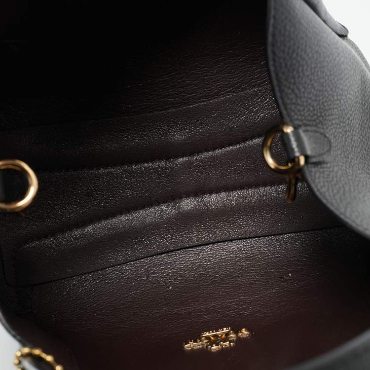 Pre Owned Coach Black Leather Hadley 21 Hobo