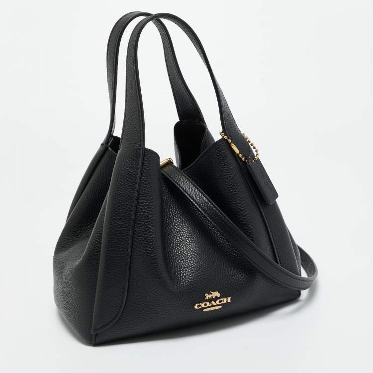 Pre Owned Coach Black Leather Hadley 21 Hobo