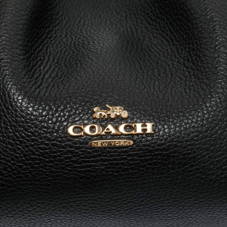Pre Owned Coach Black Leather Hadley 21 Hobo